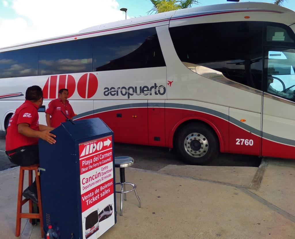 How to take the ADO Bus from the Cancun Airport to Playa Del Carmen - Everything Playa Del Carmen