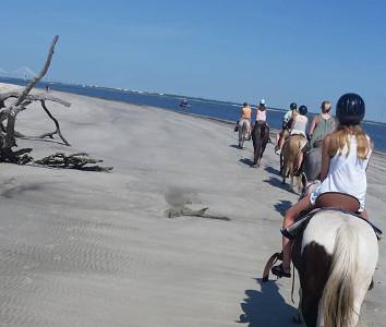 Horseback Rides on Jekyll's Northern Beach