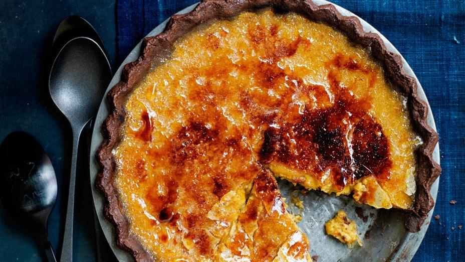 Brûléed Bourbon-Maple Pumpkin Pie